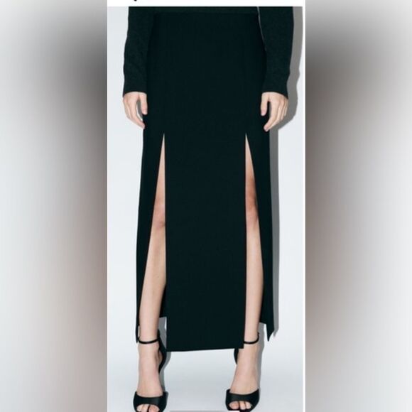 Zara Black slit skirt ZW collection 2024, size M - Picture 7 of 7
